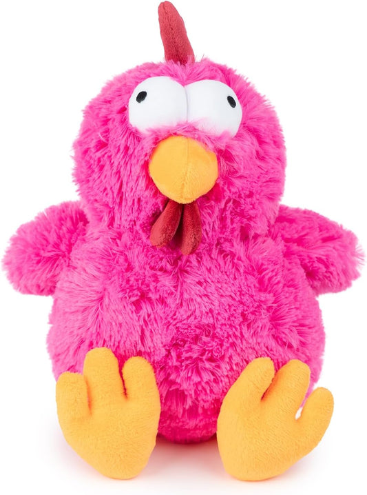 Squeaky Crinkle Chicken Dog Toy