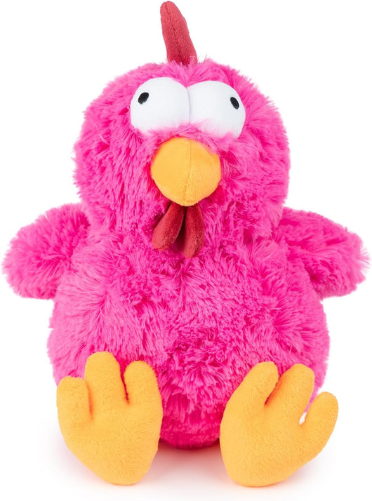 Squeaky Crinkle Chicken Dog Toy