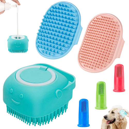 6-Piece Dog Bath Brush Grooming Set