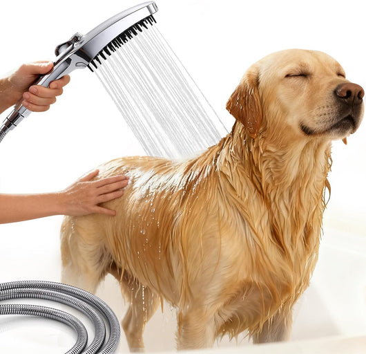 3 mode dog shower sprayer with grooming brush