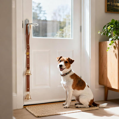 Elegant Leather Dog Potty Training Bells Set
