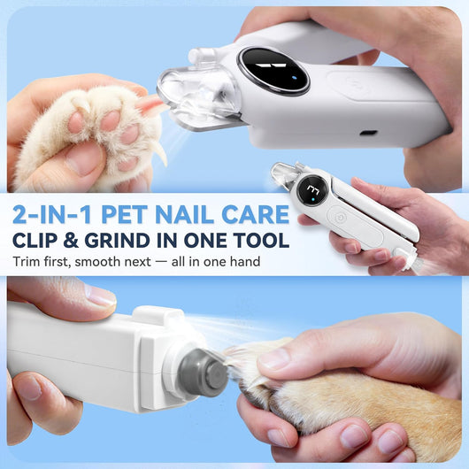 LED Dog Nail Clipper Grinder