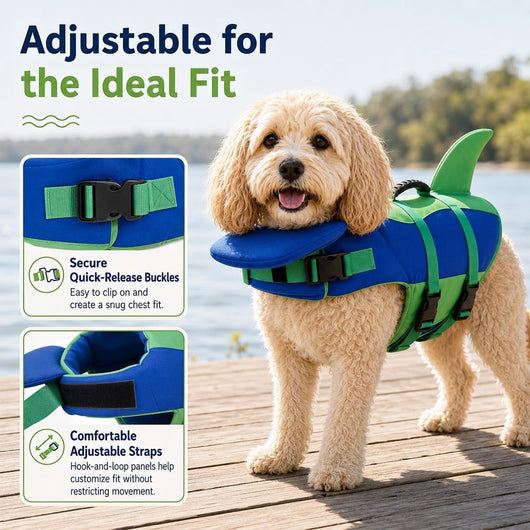 Reflective Dog Life Jacket With Chin Float