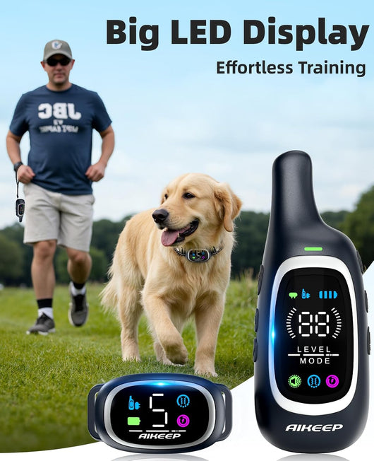 2-in-1 Dog Shock & Bark Collar with Remote I 3300FT Waterproof