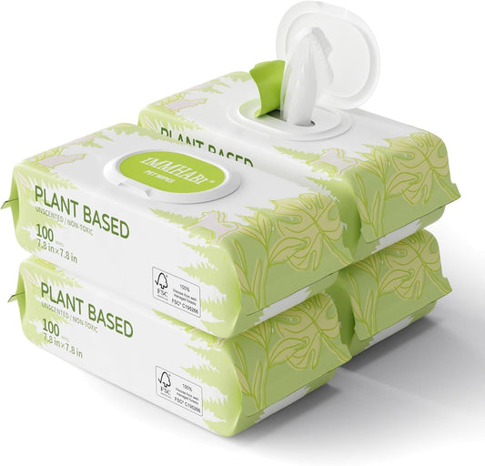 Hypoallergenic plant based dog cleaning wipes