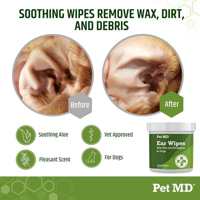 Dog Ear Cleaning Wipes I Aloe Vera