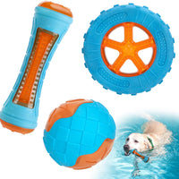 Floating Squeaky Dog Pool Toys Fetch Set