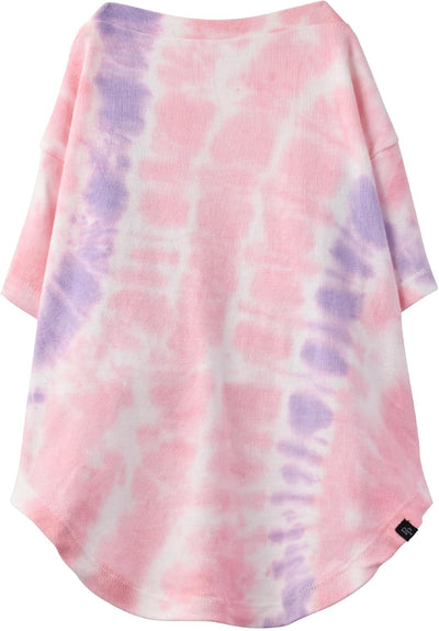 Organic Dog T-Shirts 3 Pack | Cotton Pet Clothes Pink Tie Dye