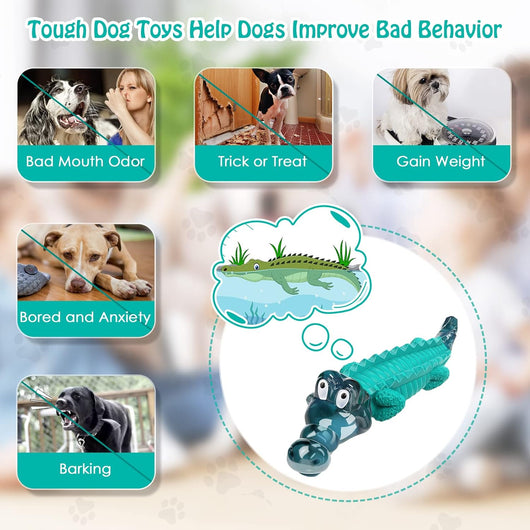 Alligator Nylon-Rubber Chew Toy