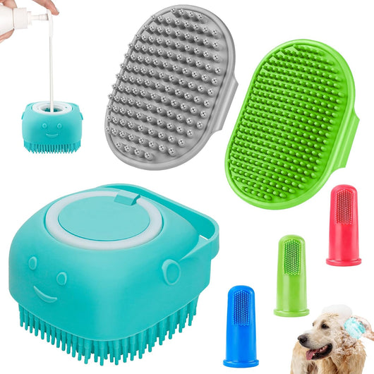 6-Piece Dog Bath Brush Grooming Set