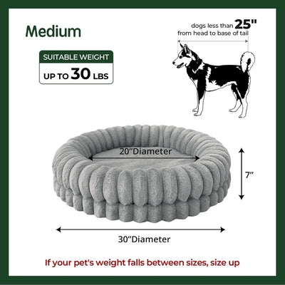 Calming Donut Dog Bed I Washable Plush