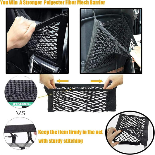 Stretchable Dog Car Safety Barrier Storage Organizer Net