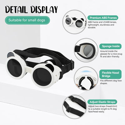 Dog Sunglasses UV Protection Cute Small Dogs
