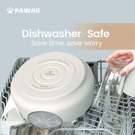 Pawaii 34oz Stainless Steel Dog Bowl