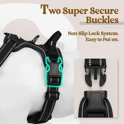 Reflective No-Pull Dog Harness With Control Handle