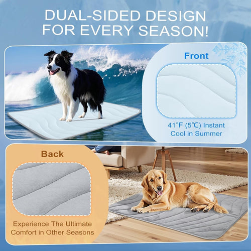 Cozyide 36"x23" Dog Cooling Mat I Reversible Washable