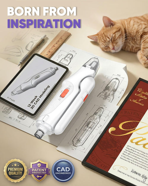 LED Dog Nail Clippers I Grinder for Safe Grooming
