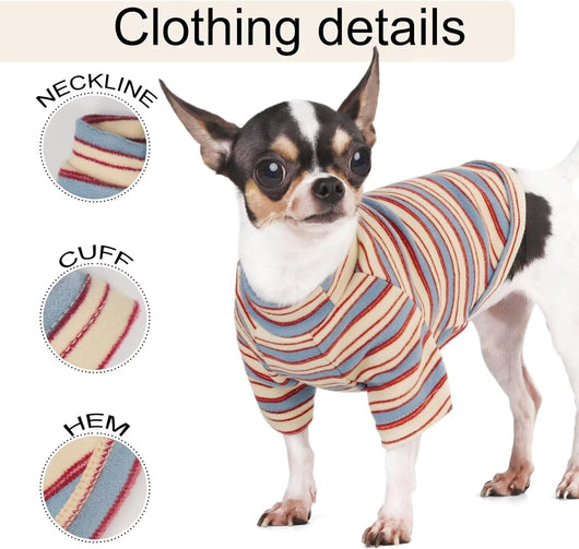Stylish Striped Dog Shirt | Breathable Pet Apparel