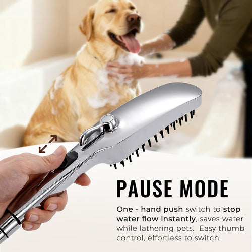 3 Mode Dog Shower Sprayer with Brush