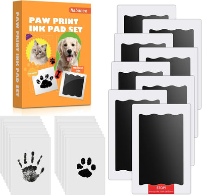 Clean touch pet paw print impression kit for dogs cats puppies and kittens with gift box keepsake set