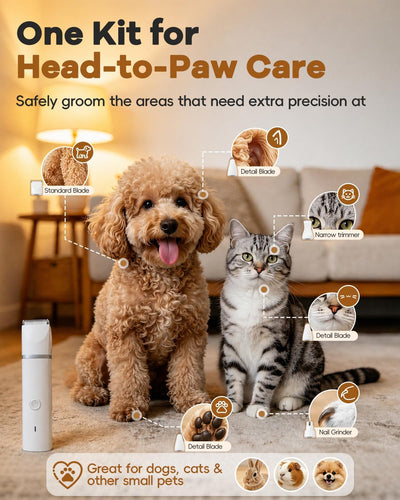 Quiet Dog Grooming Clipper Kit