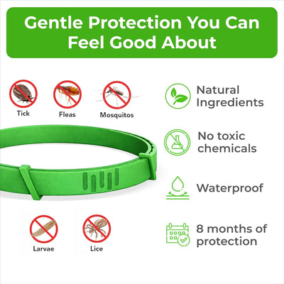 Natural Flea & Tick Collar for Dogs I Waterproof