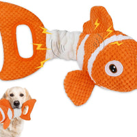 Squeaky Clownfish Tug Toy for Interactive Play
