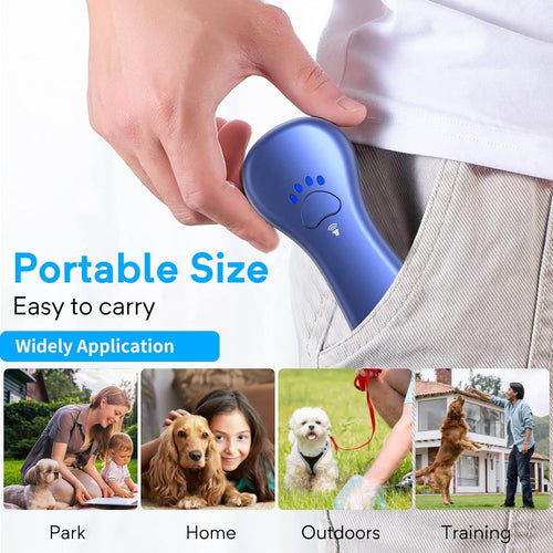Rechargeable Ultrasonic Dog Bark Deterrent I No Shock Trainer