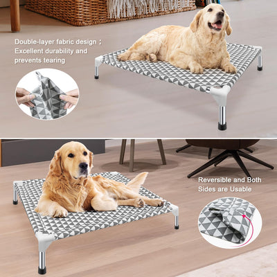 Elevated Outdoor Dog Bed With Cotton Surface