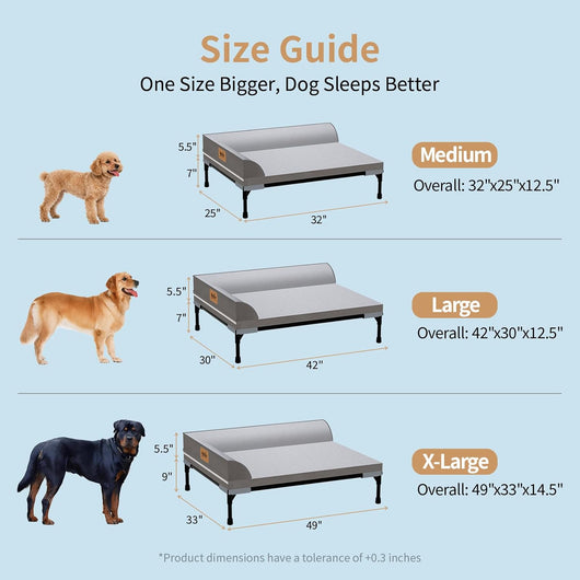 Cooling Dog Bed I Elevated Orthopedic Pet Bed