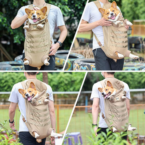 Dog Carrier Backpack | Tactical Pet Backpack for Medium Large Dogs