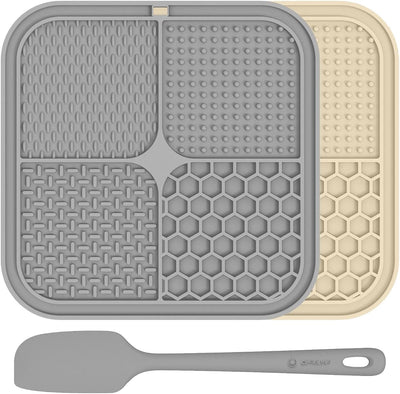 Dog Lick Mat 2-Pack with Suction Cups