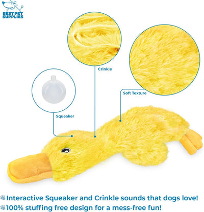 Crinkle Duck Squeaky Chew Toy