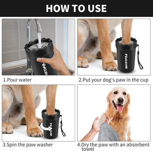 7-in-1 Dog Paw Cleaner I Medium Black