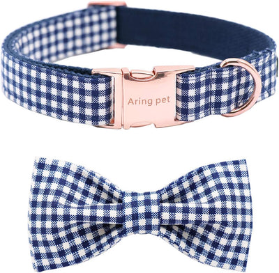 Bow Tie Dog Collar | Cute Adjustable Cotton Collar Set