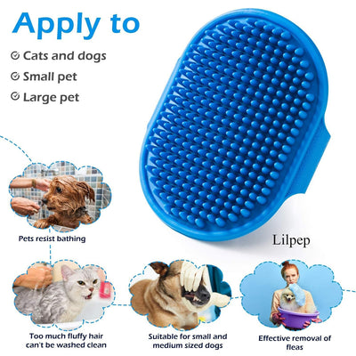 2-Pack Pet Grooming Massage Bath Brushes