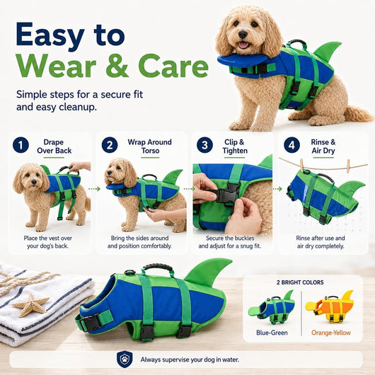 Reflective Dog Life Jacket With Chin Float