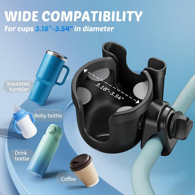 2-in-1 Stroller Cup Holder With Phone Holder