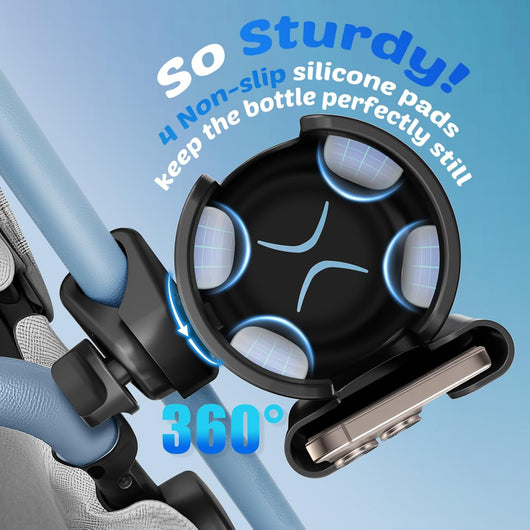 2-in-1 Stroller Cup Holder With Phone Holder