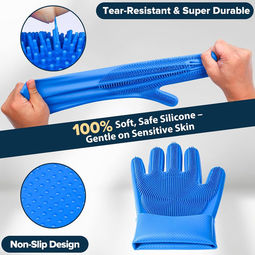 6-Piece Silicone Pet Grooming Kit