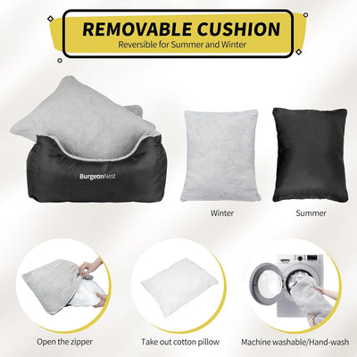 Cozy Washable Dog Car Booster Seat Bed