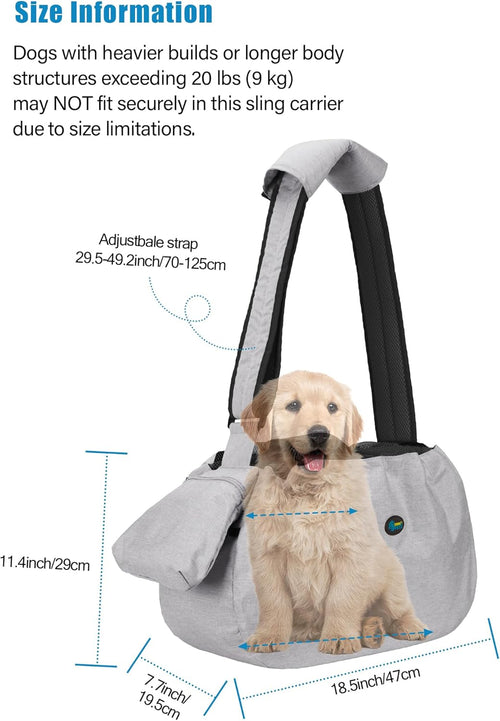 Extra-Large Hands-Free Dog Sling Carrier