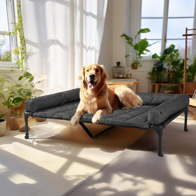 Veehoo Cooling Dog Mat With Bolster Cushion