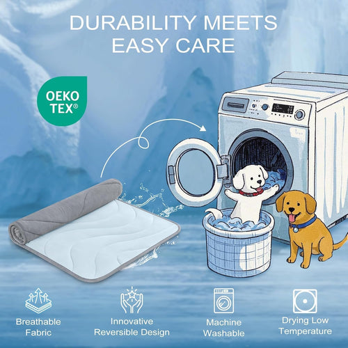 Cozyide 36"x23" Dog Cooling Mat I Reversible Washable
