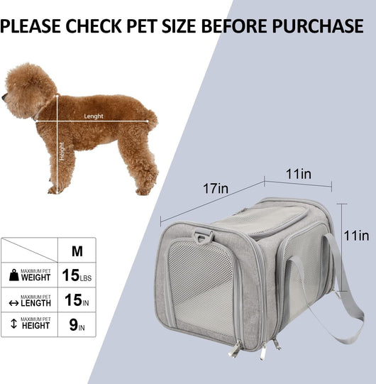Airline Approved Soft Pet Travel Carrier Bag