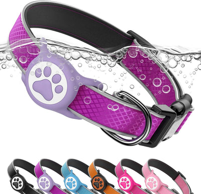 Dog Collar with AirTag Holder I Waterproof