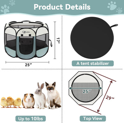 Portable Puppy Playpen For Indoor Outdoor Use