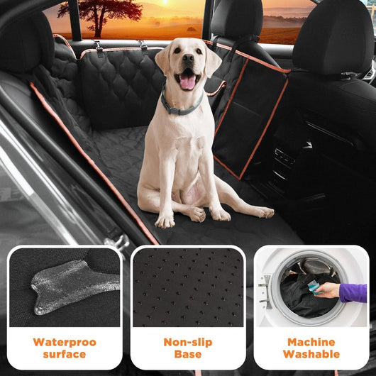 Waterproof Dog Car Seat Cover With Mesh Window