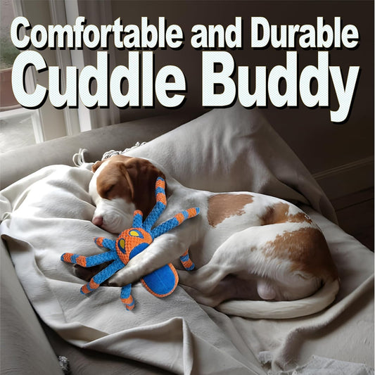 Squeaky Spider Tug Toy for Busy Dogs