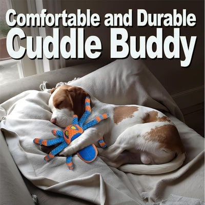 Squeaky Spider Tug Toy for Busy Dogs